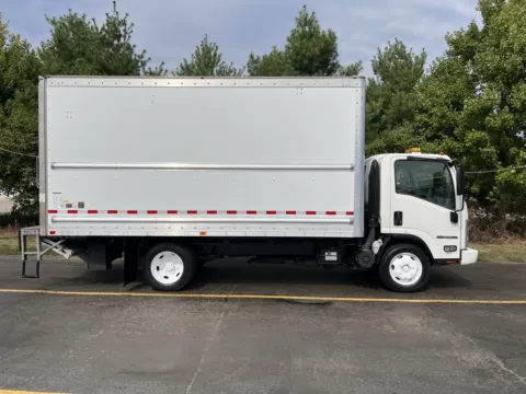 White 2019 Isuzu NPR 16ft Box Truck with Lift Gate and Equipment for sale in Crystal Lake, IL