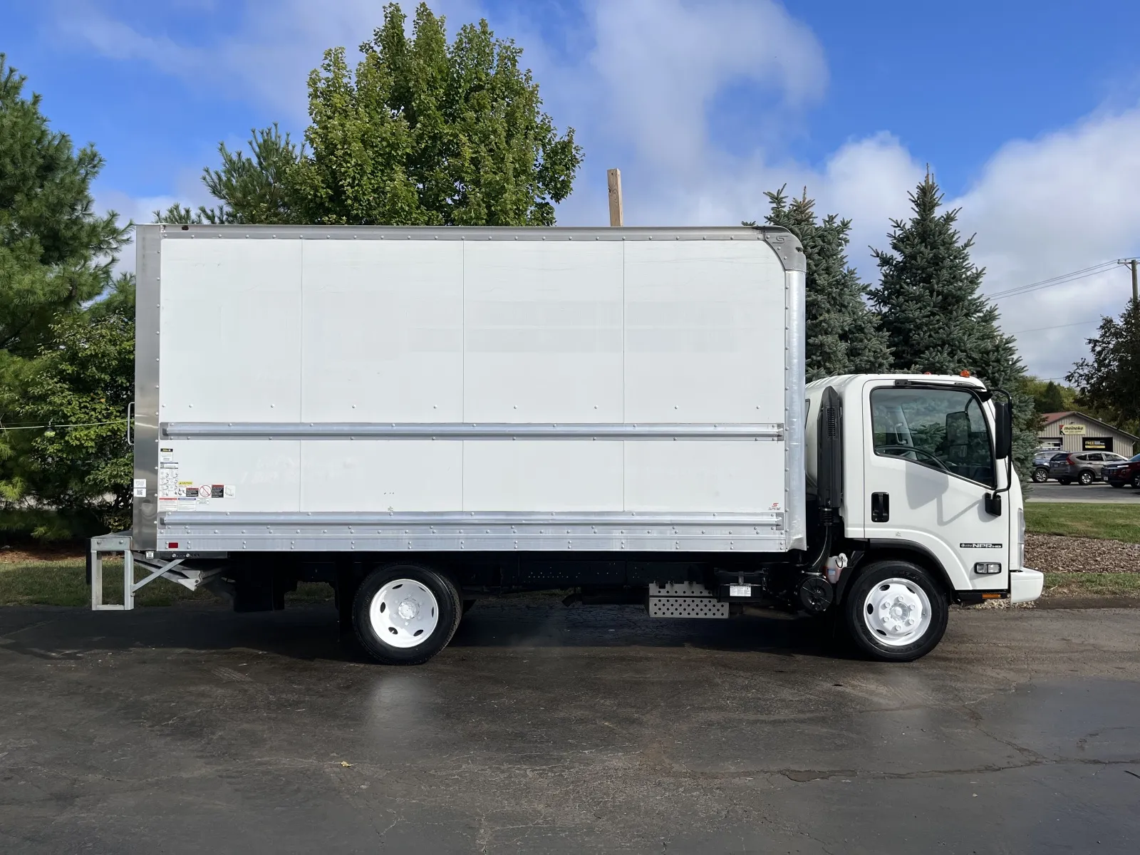 White 2020 Isuzu NPR 16ft Box Truck with Lift Gate for sale in Crystal Lake, IL