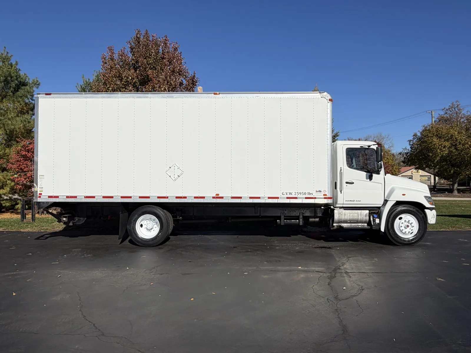 White 2019 Hino 268 24ft Box Truck for sale in Crystal Lake, IL