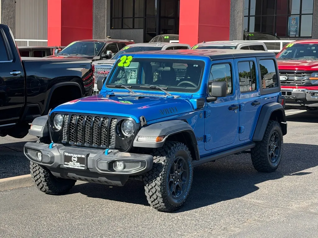 Blue 2023 JEEP WRANGLER 4XE for sale in Albuquerque, NM