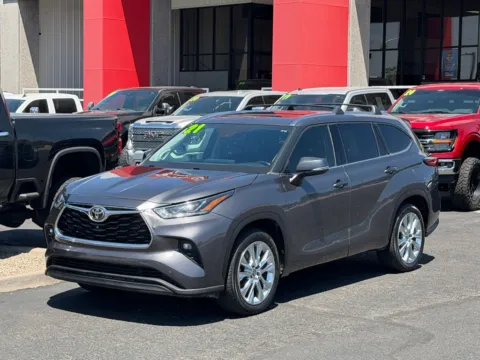Gray 2021 TOYOTA HIGHLANDER LIMITED for sale in Albuquerque, NM