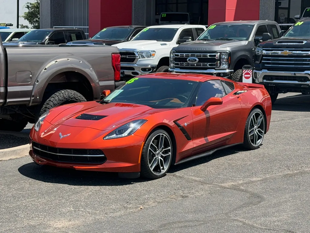 Orange 2015 CHEVROLET CORVETTE STINGRAY Z51 3LT for sale in Albuquerque, NM