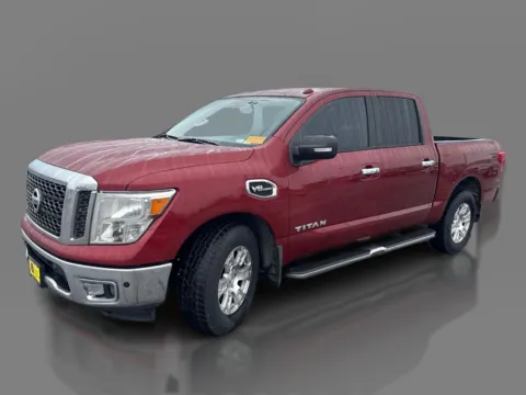 Red 2017 NISSAN TITAN CREW CAB SV PICKUP 4D 5 1/2 FT for sale in Saint Charles, MO