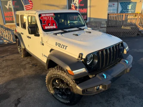 Another view of 2023 JEEP WRANGLER WILLYS 4XE for sale in Merrillville, IN at Ride Time Auto Finance Merrillville