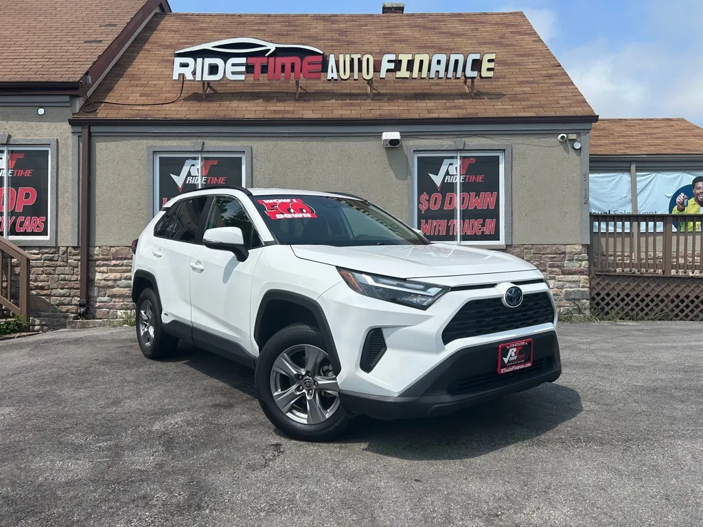 White 2023 TOYOTA RAV4 HYBRID LE - AWD for sale in Merrillville, IN