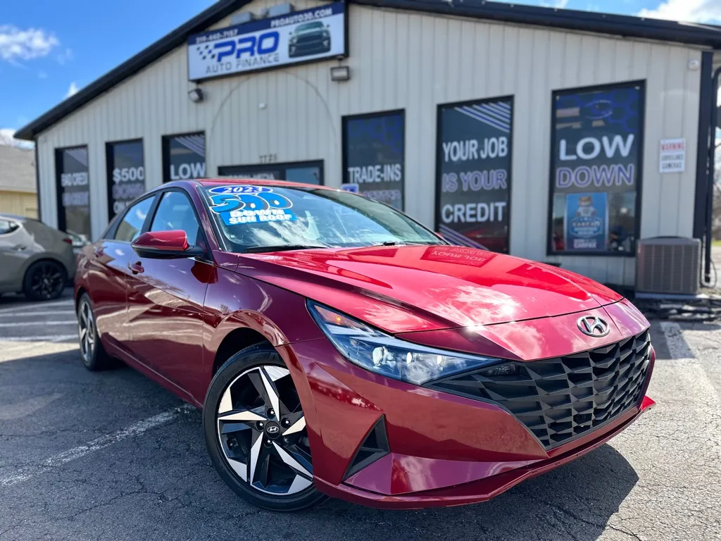 Red 2023 HYUNDAI ELANTRA LIMITED for sale in Crown Point, IN