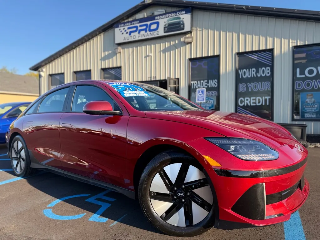 Red 2024 HYUNDAI IONIQ 6 SE for sale in Crown Point, IN