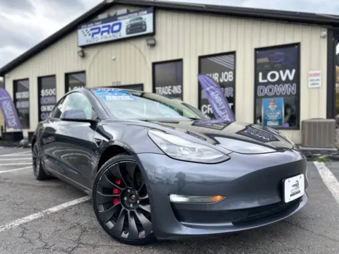 Gray 2021 TESLA MODEL 3 PERFORMANCE for sale in Crown Point, IN