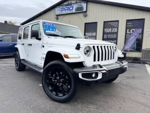 White 2021 JEEP WRANGLER UNLIMI SAHARA 4XE for sale in Crown Point, IN