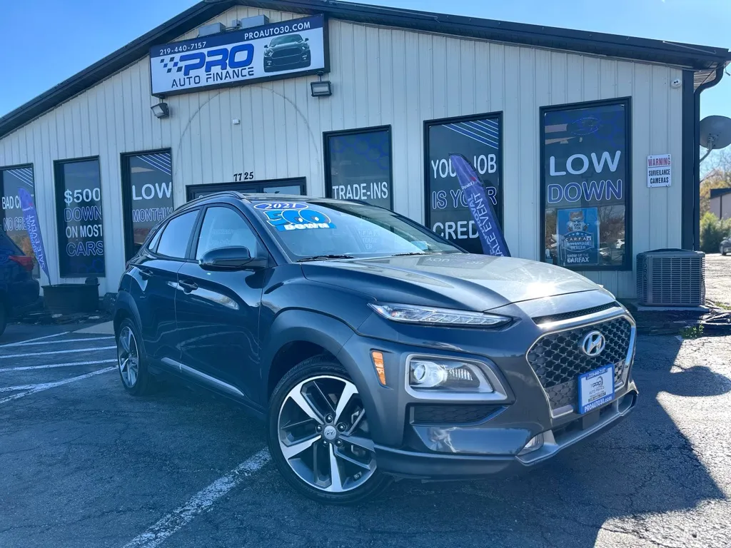 Gray 2021 HYUNDAI KONA ULTIMATE for sale in Crown Point, IN