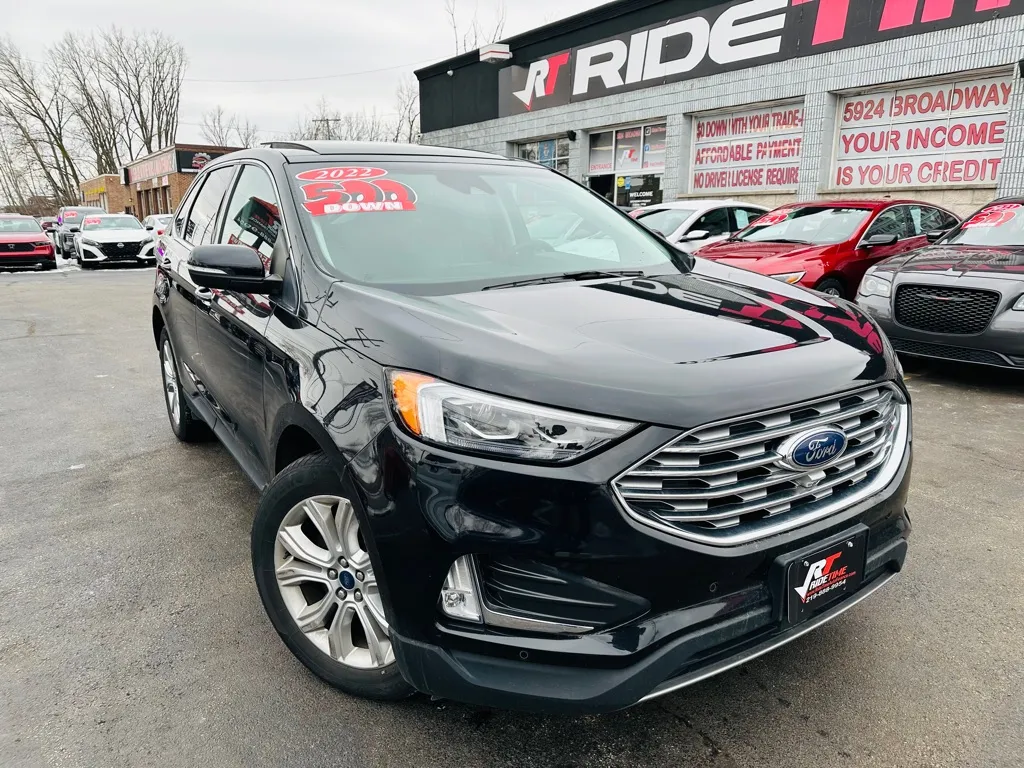 Black 2022 FORD EDGE TITANIUM for sale in Merrillville, IN