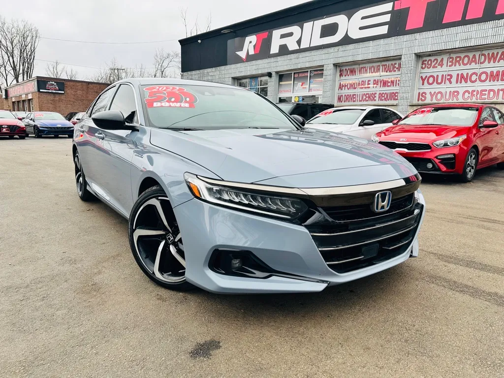 Gray 2022 HONDA ACCORD HYBRID SPORT for sale in Merrillville, IN
