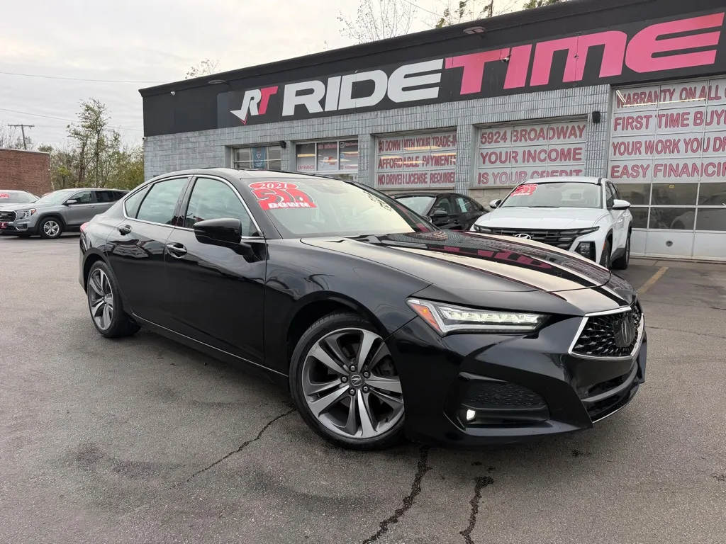 Black 2021 ACURA TLX SH-AWD W/ADVANCE for sale in Merrillville, IN
