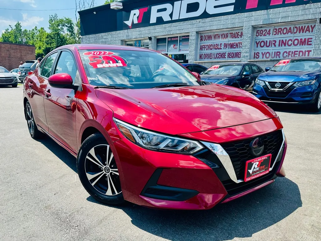 Red 2022 NISSAN SENTRA SV for sale in Merrillville, IN