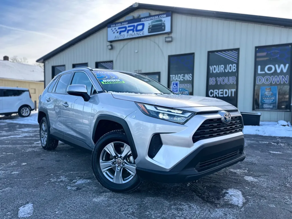 Silver 2022 TOYOTA RAV4 HYBRID XLE for sale in Crown Point, IN