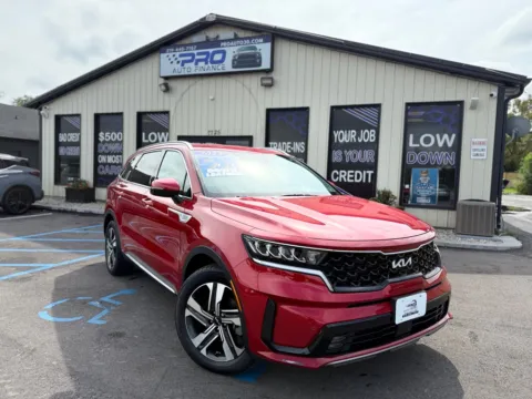 Red 2023 KIA SORENTO HYBRID EX for sale in Crown Point, IN