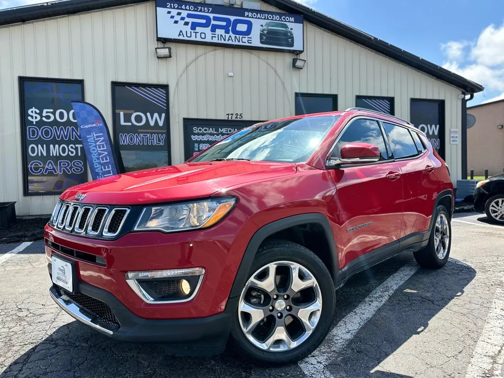 Red 2021 JEEP COMPASS LIMITED for sale in Crown Point, IN