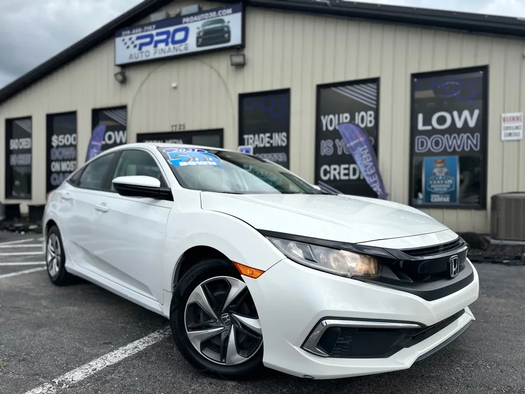 White 2021 HONDA CIVIC LX for sale in Crown Point, IN