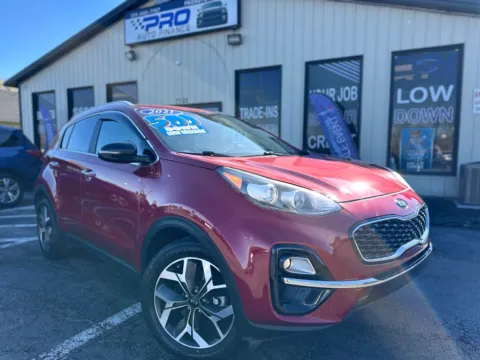 Red 2021 KIA SPORTAGE EX for sale in Crown Point, IN