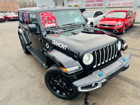 Photos of 2023 JEEP WRANGLER SAHARA 4XE for sale in Merrillville, IN at Ride Time Auto Finance Broadway