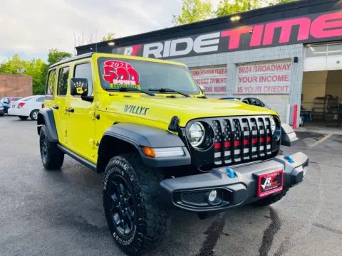Another view of 2023 JEEP WRANGLER WILLYS 4XE for sale in Merrillville, IN at Ride Time Auto Finance Broadway