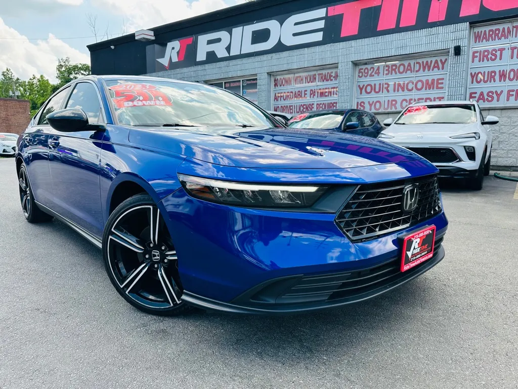 Blue 2023 HONDA ACCORD HYBRID SPORT for sale in Merrillville, IN