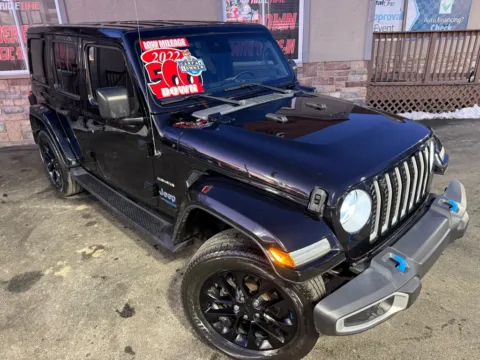 Another view of 2022 JEEP WRANGLER UNLIMI SAHARA 4XE for sale in Merrillville, IN at Ride Time Auto Finance Merrillville