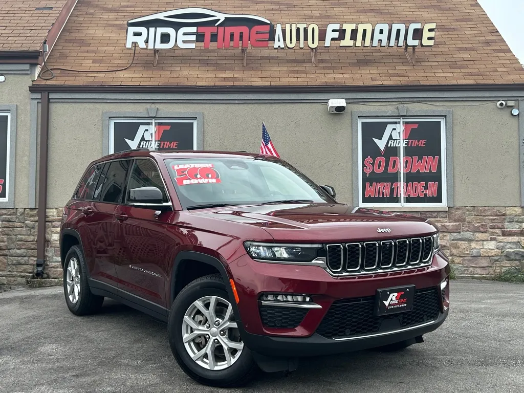 Red 2023 JEEP GRAND CHEROKEE LIMITED 4X4-Luxury Tech Group for sale in Merrillville, IN