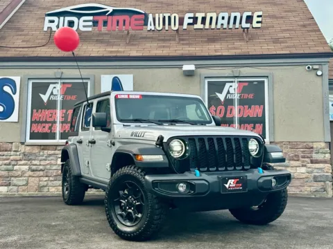 Silver 2023 JEEP WRANGLER WILLYS 4XE for sale in Merrillville, IN