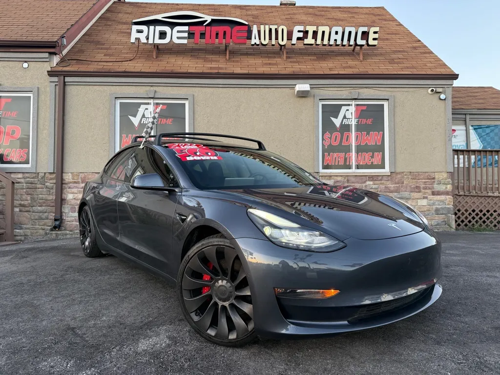 Gray 2022 TESLA MODEL 3-PERFORM PERFORMANCE-AWD for sale in Merrillville, IN