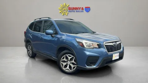 Blue 2019 Subaru Forester Premium Sport Utility 4D for sale in Candler, NC