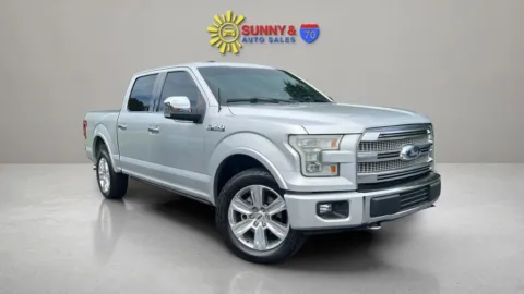 Silver 2017 Ford F-150 SuperCrew Cab Platinum Pickup 4D 5 1/2 ft for sale in Candler, NC