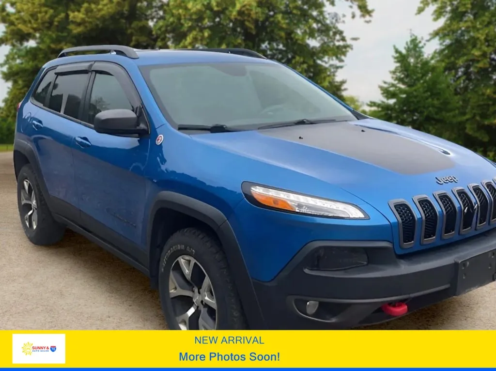 Blue 2017 Jeep Cherokee TrailHawk Sport Utility 4D for sale in Candler, NC