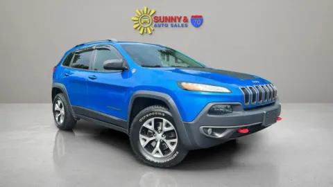 Blue 2017 Jeep Cherokee TrailHawk Sport Utility 4D for sale in Candler, NC