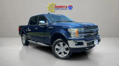Blue 2018 Ford F-150 SuperCrew Cab Lariat Pickup 4D 5 1/2 ft for sale in Candler, NC