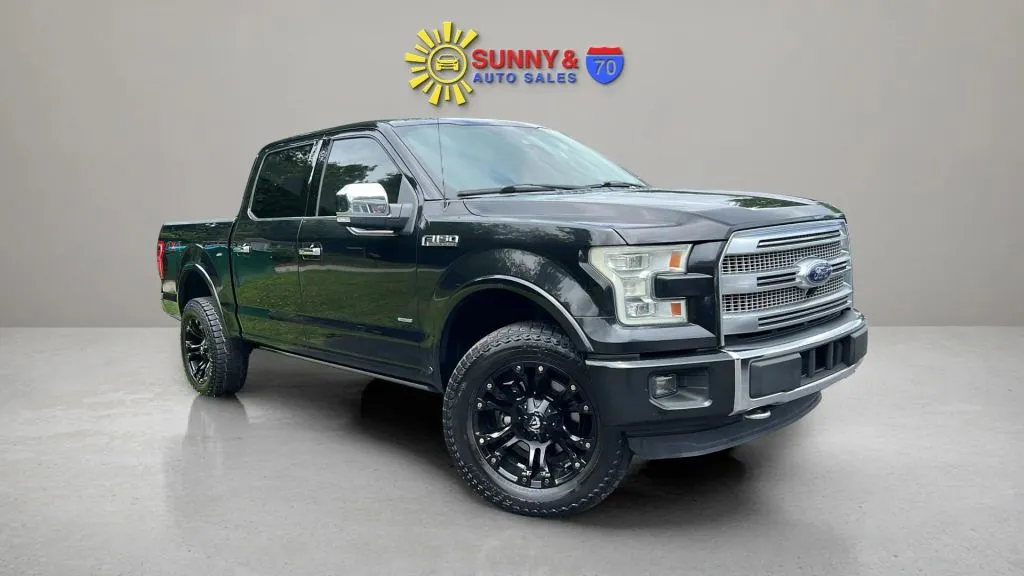 Black 2015 Ford F-150 SuperCrew Cab Platinum Pickup 4D 5 1/2 ft for sale in Candler, NC