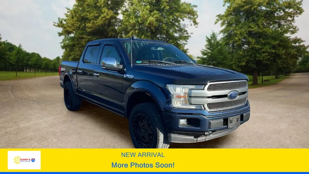 Blue 2018 Ford F-150 SuperCrew Cab Platinum Pickup 4D 5 1/2 ft for sale in Candler, NC