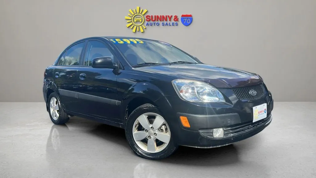 Black 2008 Kia Rio SX Sedan 4D for sale in Candler, NC