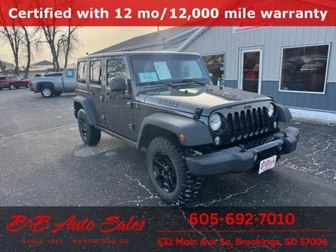 Gray 2018 Jeep Wrangler JK Willys Wheeler for sale in Brookings, SD