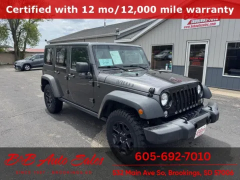 Gray 2018 Jeep Wrangler JK Willys Wheeler for sale in Brookings, SD