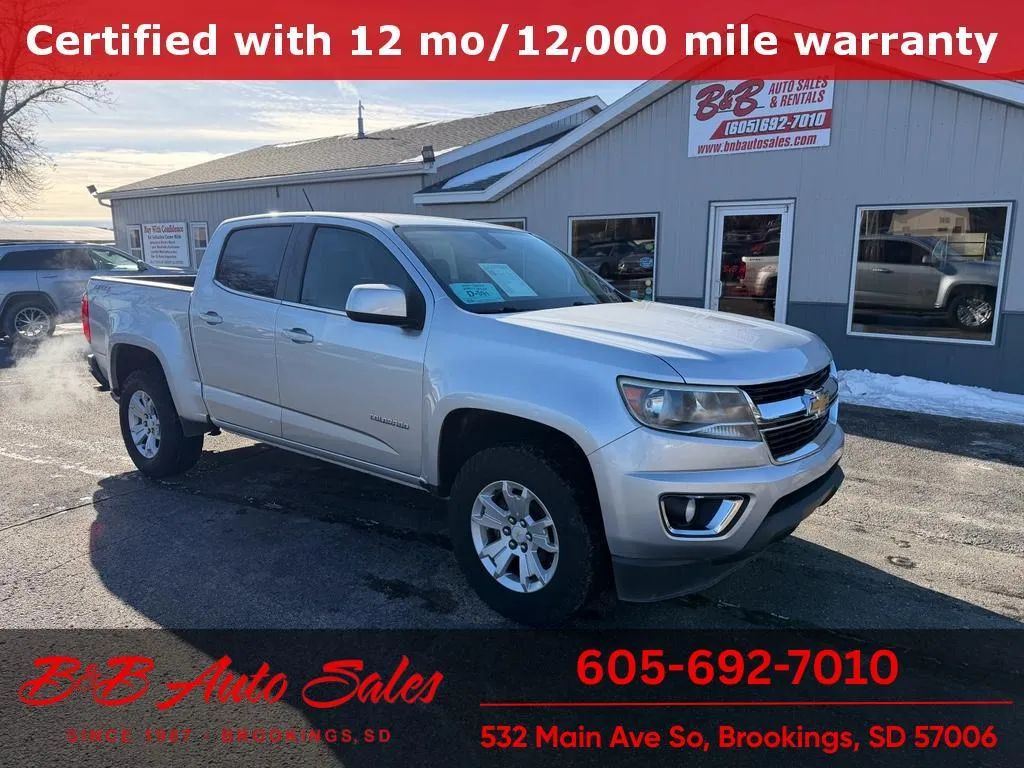 Silver 2016 Chevrolet Colorado 4WD LT for sale in Brookings, SD