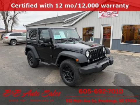 Black 2016 Jeep Wrangler Willys Wheeler for sale in Brookings, SD