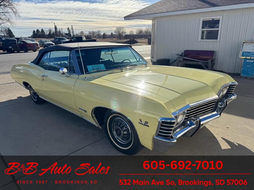 Yellow 1967 Chevrolet Impala for sale in Brookings, SD