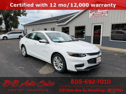 White 2018 Chevrolet Malibu LT for sale in Brookings, SD