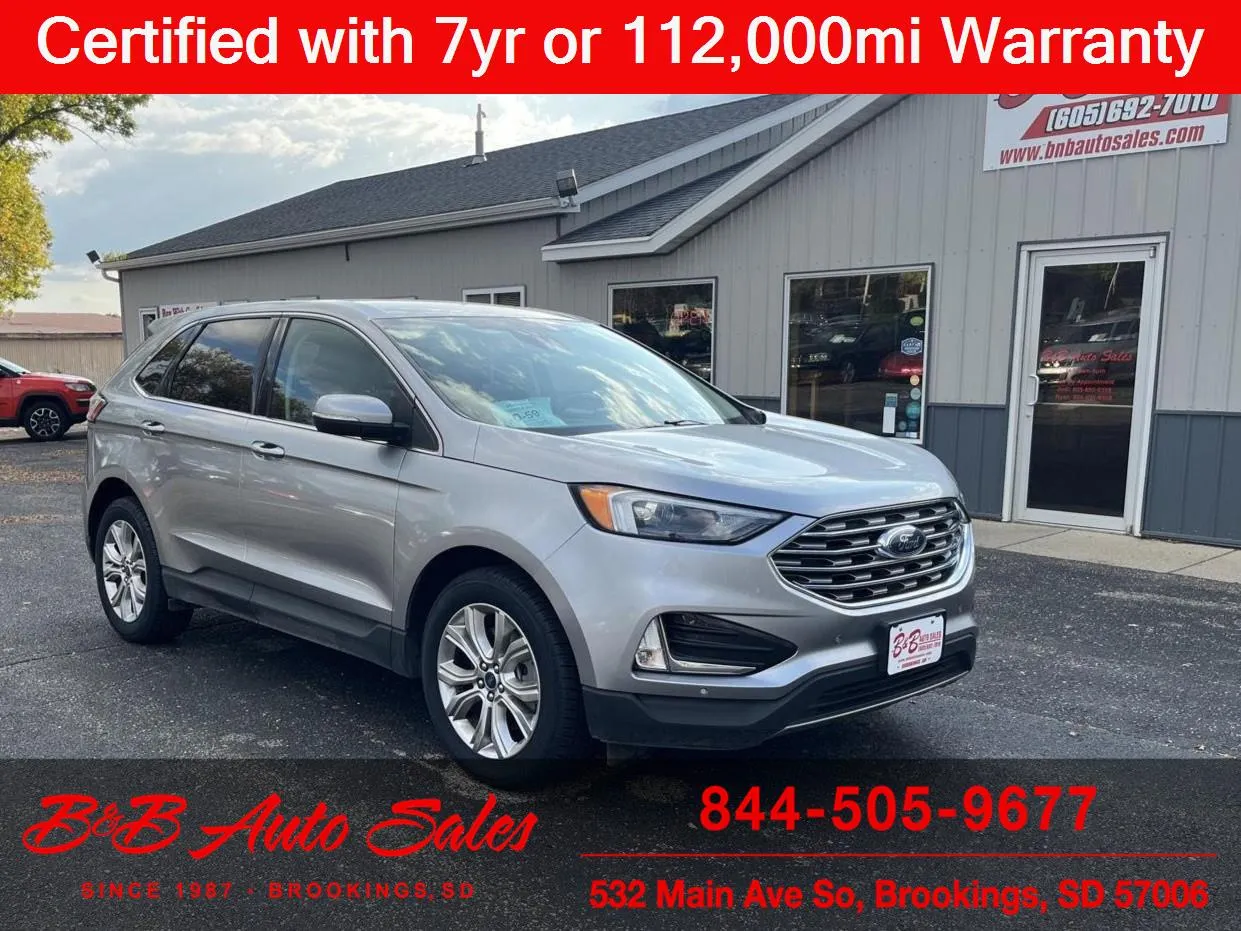 Silver 2022 Ford Edge Titanium for sale in Brookings, SD