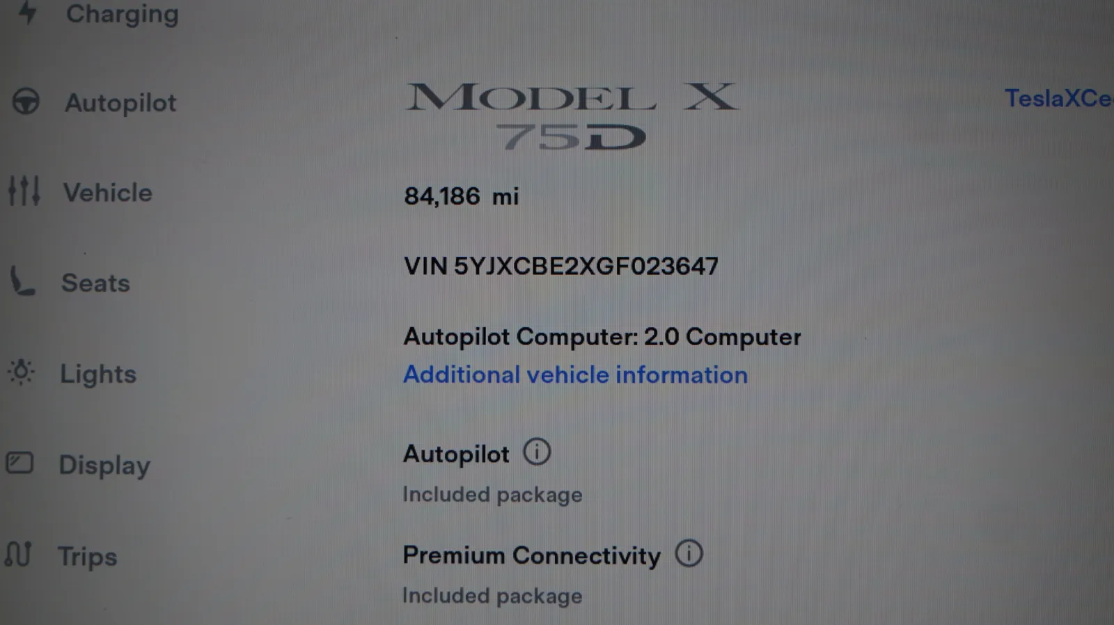 Photos of 2016 Tesla Model X 75D for sale in El Cajon, CA at Auto City