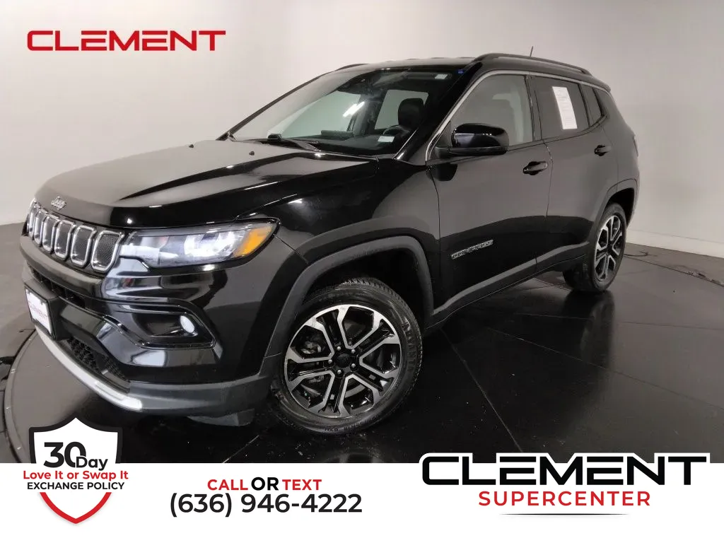 Black 2022 Jeep Compass Limited for sale in Saint Charles, MO