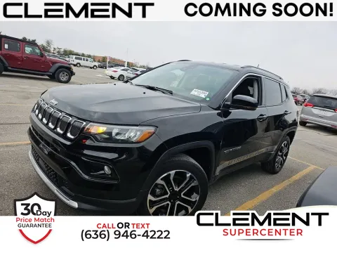 Black 2022 Jeep Compass Limited for sale in Saint Charles, MO