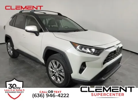 White 2021 Toyota RAV4 XLE Premium for sale in Saint Charles, MO