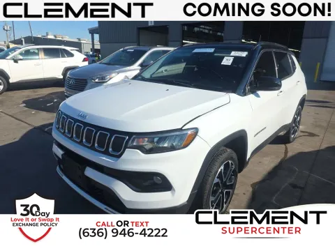 White 2022 Jeep Compass Limited for sale in Saint Charles, MO